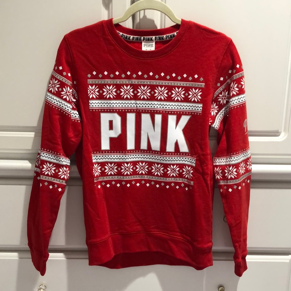 VS Pink Holiday Sweater